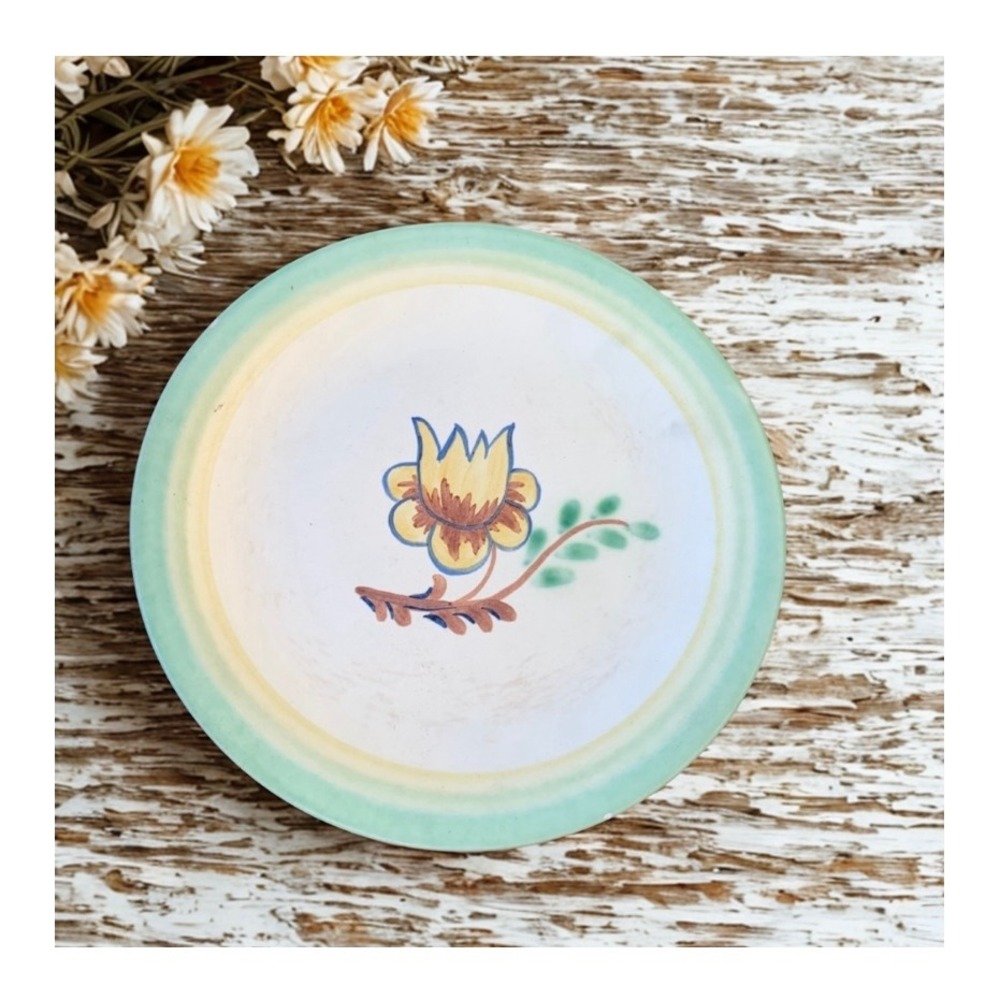Stangl Pottery Handpainted Floral Plate 3319 Vintage Retro Cottagecore